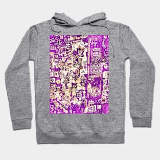 Violet Vintage NYC Stickers Hoodie